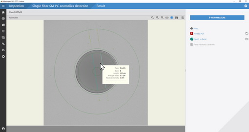 Measured Scratch Width