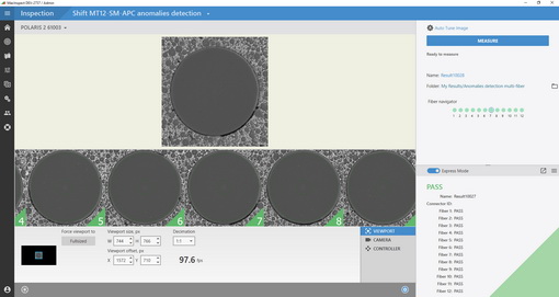 Zoomed-in Inspection Result for an MT12 SM Ferrule